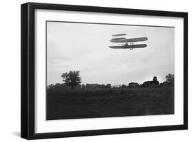 Orville Wright Flies High in the Sky Photograph - Dayton, OH-Lantern Press-Framed Art Print