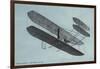Orville Wright in Biplane-null-Framed Art Print