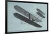 Orville Wright in Biplane-null-Framed Art Print