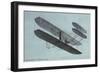 Orville Wright in Biplane-null-Framed Art Print