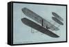 Orville Wright in Biplane-null-Framed Stretched Canvas