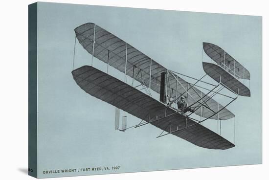 Orville Wright in Biplane-null-Stretched Canvas