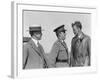 Orville Wright, John F Curry and Charles Lindbergh, at Wright Field in Dayton, Ohio, USA, 1927-null-Framed Photographic Print