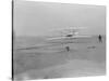 Orville Wright on First Flight at 120 feet Photograph - Kitty Hawk, NC-Lantern Press-Stretched Canvas