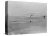 Orville Wright on First Flight at 120 feet Photograph - Kitty Hawk, NC-Lantern Press-Stretched Canvas