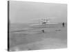 Orville Wright on First Flight at 120 feet Photograph - Kitty Hawk, NC-Lantern Press-Stretched Canvas