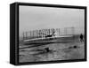 Orville Wright Taking Plane For 1st Motorized Flight as Brother Wilbur Wright Looks at Kitty Hawk-null-Framed Stretched Canvas