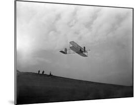 Orville Wright Testing Glider Photograph - North Carolina-Lantern Press-Mounted Art Print