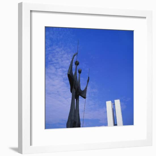 Os Candangos Monument, Brasilia, Brazil-Geoff Renner-Framed Photographic Print