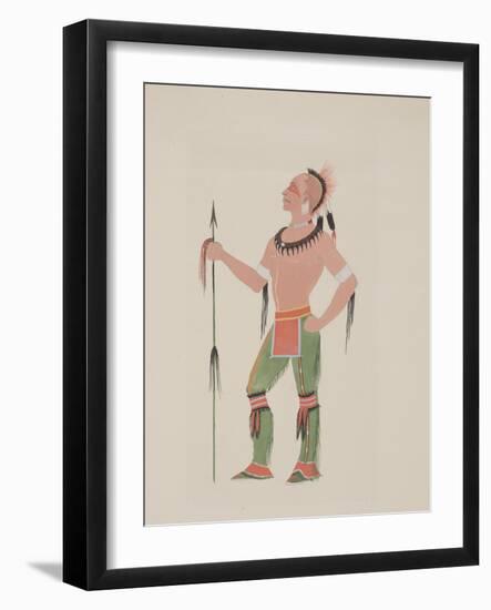 Osage, C.1934 (Watercolor)-Monroe Tsatoke-Framed Giclee Print