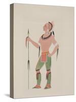 Osage, C.1934 (Watercolor)-Monroe Tsatoke-Stretched Canvas