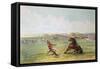 Osage Hunters Catching Wild Horses-George Catlin-Framed Stretched Canvas