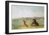 Osage Hunters Catching Wild Horses-George Catlin-Framed Giclee Print