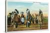 Osage Indian Dancers in Traditional Dress-Lantern Press-Stretched Canvas