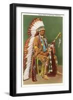 Osage Indian in Full Dress, Oklahoma-null-Framed Art Print