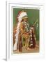 Osage Indian in Full Dress, Oklahoma-null-Framed Art Print