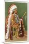 Osage Indian in Full Dress, Oklahoma-null-Mounted Art Print