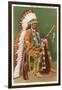 Osage Indian in Full Dress, Oklahoma-null-Framed Art Print