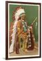 Osage Indian in Full Dress, Oklahoma-null-Framed Art Print