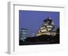 Osaka Castle and City Skyline, Night View, Osaka, Honshu, Japan-Steve Vidler-Framed Photographic Print