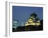 Osaka Castle and City Skyline, Osaka, Honshu, Japan-null-Framed Photographic Print