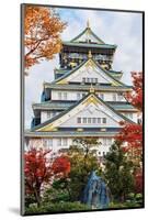 Osaka Castle in Autumn Japan-null-Mounted Art Print