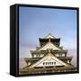 Osaka Castle, One of the Famous Castle in Japan, Asia.-elwynn-Framed Stretched Canvas