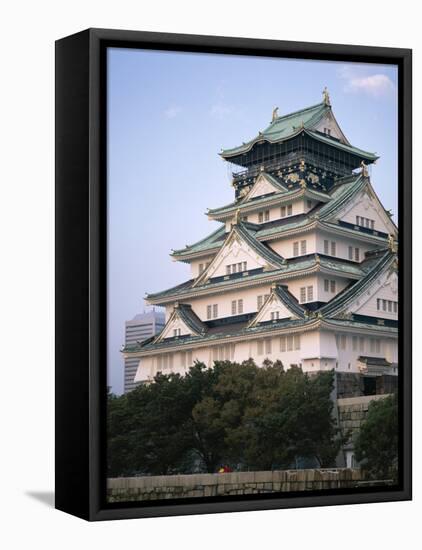 Osaka Castle, Osaka, Honshu, Japan-null-Framed Stretched Canvas