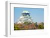 Osaka Castle with Autumn Garden in Kansai Japan-vichie81-Framed Photographic Print