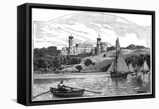 Osborne House from the Solent, East Cowes, Isle of Wight, 1900-null-Framed Stretched Canvas