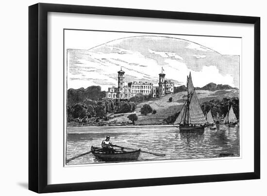 Osborne House from the Solent, East Cowes, Isle of Wight, 1900-null-Framed Giclee Print