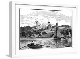 Osborne House from the Solent, East Cowes, Isle of Wight, 1900-null-Framed Giclee Print