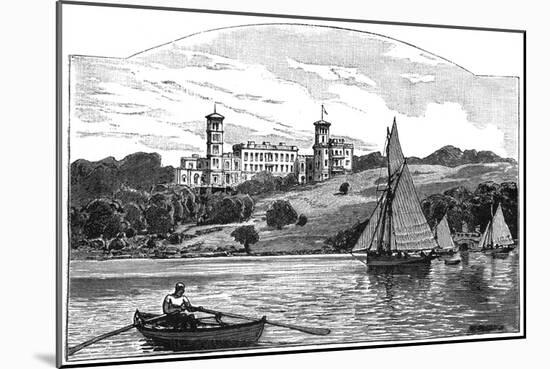 Osborne House from the Solent, East Cowes, Isle of Wight, 1900-null-Mounted Giclee Print