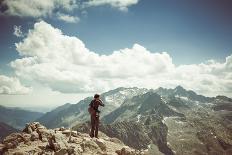 Photo From Summit Of Montardo, Besiberri Massif Bkgd. Pyrenees. Lleida Province. Catalonia. Spain-Oscar Dominguez-Photographic Print