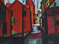 New Hampshire Town, 1931 (Watercolour and Gouache on Paperboard)-Oscar Florianus Bluemner-Giclee Print