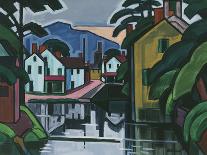 New Hampshire Town, 1931 (Watercolour and Gouache on Paperboard)-Oscar Florianus Bluemner-Giclee Print