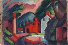 New Hampshire Town, 1931 (Watercolour and Gouache on Paperboard)-Oscar Florianus Bluemner-Giclee Print