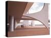 Oscar Niemeyer's Palacio Do Planalto Facade with Visitors Walking-Dmitri Kessel-Stretched Canvas