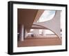 Oscar Niemeyer's Palacio Do Planalto Facade with Visitors Walking-Dmitri Kessel-Framed Photographic Print