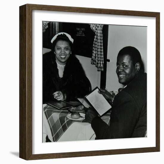 Oscar Peterson Looking Forward to Dinner after a Concert at Colston Hall, Bristol, 1955-Denis Williams-Framed Photographic Print