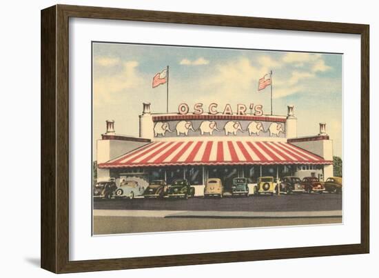 Oscar's Drive-In, Roadside Retro-null-Framed Art Print