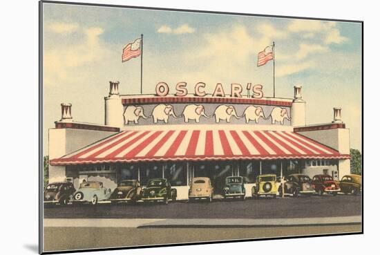 Oscar's Drive-In, Roadside Retro-null-Mounted Art Print