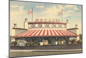 Oscar's Drive-In, Roadside Retro-null-Mounted Art Print