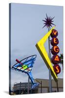 Oscar's Neon Martini Glass and Vegas Neon Signs-Michael DeFreitas-Stretched Canvas