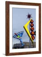 Oscar's Neon Martini Glass and Vegas Neon Signs-Michael DeFreitas-Framed Photographic Print