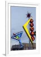 Oscar's Neon Martini Glass and Vegas Neon Signs-Michael DeFreitas-Framed Photographic Print