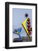 Oscar's Neon Martini Glass and Vegas Neon Signs-Michael DeFreitas-Framed Photographic Print