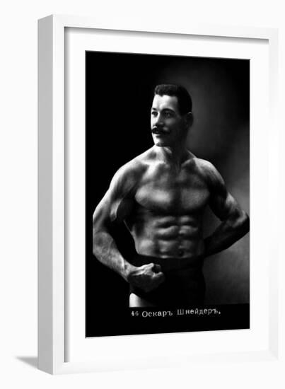 Oscar the Russian Wrestler-null-Framed Art Print