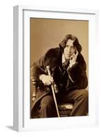 Oscar Wiide, Irish Writer, Wit and Playwright, 1882-Napoleon Sarony-Framed Photographic Print