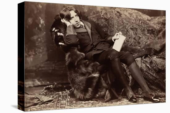 Oscar Wiide, Irish Writer, Wit and Playwright, 1882-Napoleon Sarony-Stretched Canvas